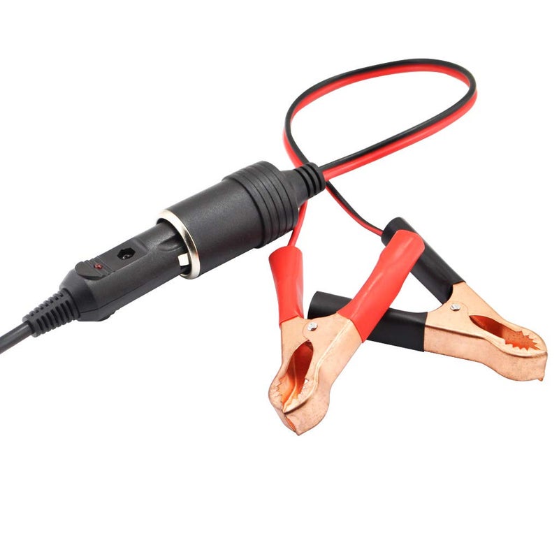 OLLGEN 3M/10ft OBD II Vehicle ECU Emergency Power Supply Cable Memory Saver with Alligator Clip-On 12V Car Battery Cigarette Lighter Power Socket Extension Cable - Image 5